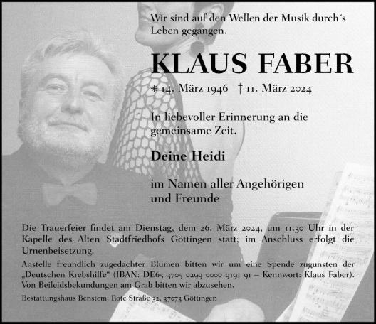 Göttinger Oldie Night Klaus Faber, Göttingen